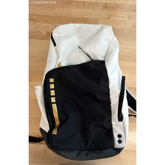 Nike Other - Nike White Black Gold Elite Pro Basketball Backpack DX9786-100